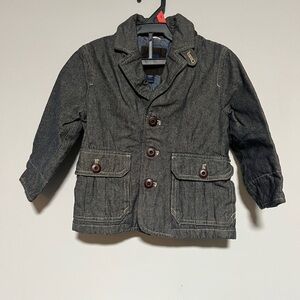 Baby Gap Toddler Boys 2T Tweed Blazer Jacket Vintage Style Coat Elbow Patch